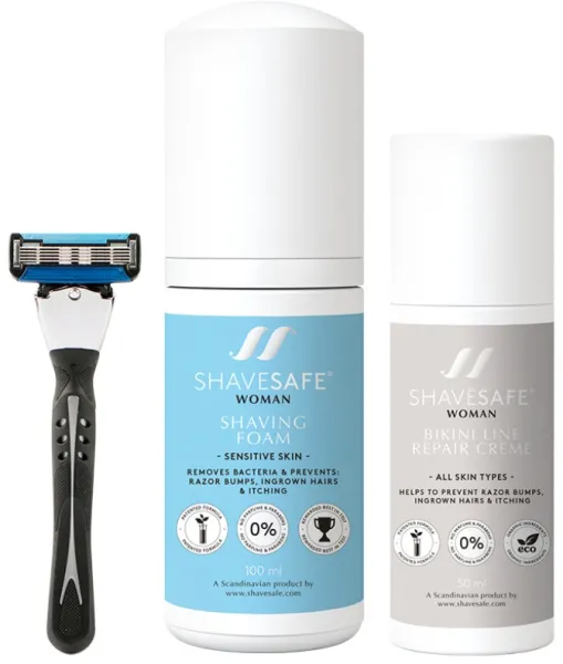 ShaveSafe Woman Kit - Sensitiv Hud