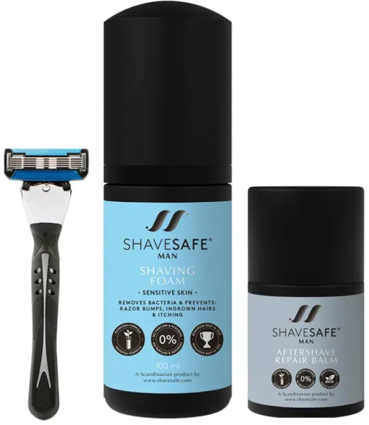 ShaveSafe Man Kit - Sensitiv Hud