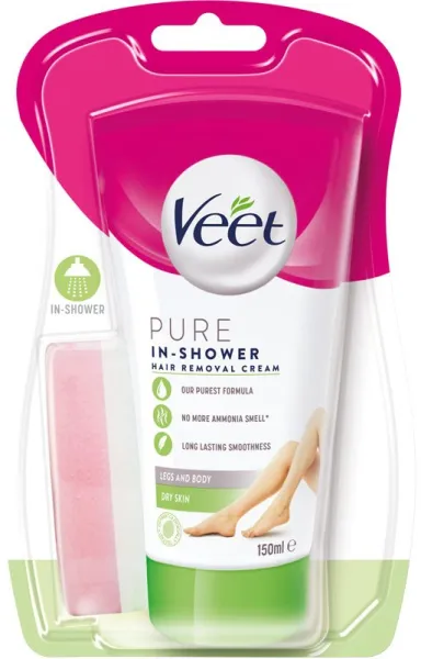 Veet In Shower Hair Removal Cream 150 ml - Tørr hud